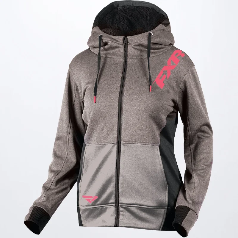 Women's Vivid Sherpa Tech Hoodie Hoodie with Button Classic Timeless