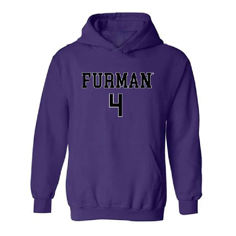 Furman - NCAA Women's Basketball : Tate Walters - Replica Shersey Hooded Sweatshirt Hoodie with Belted Waist Structured Tailored Furman - NCAA Women's Basketball : Tate Walters - Replica Shersey Hooded Sweatshirt Hoodie with Belted Waist Structured Tailored