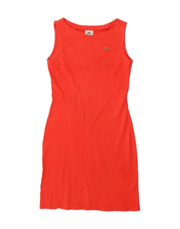 LACOSTE Womens Sleeveless Sheath Dress Size 40 Medium Red Tunics Ceremony elegant