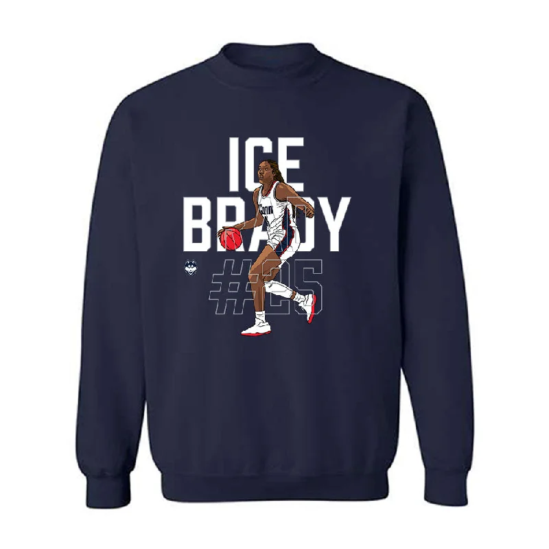 UConn - NCAA Women's Basketball : Ice Brady - Crewneck Sweatshirt Hoodie with Pastel Soft Subtle UConn - NCAA Women's Basketball : Ice Brady - Crewneck Sweatshirt Hoodie with Pastel Soft Subtle