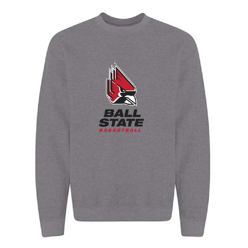 Ball State - NCAA Women's Basketball : Elise Stuck - Crewneck Sweatshirt Hoodie with Hem Applique Textured Unique Ball State - NCAA Women's Basketball : Elise Stuck - Crewneck Sweatshirt Hoodie with Hem Applique Textured Unique