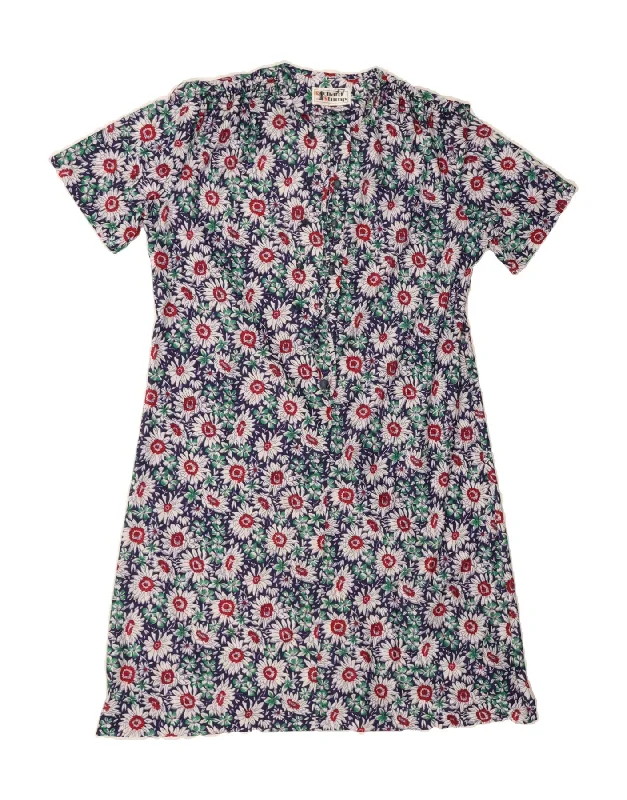 VINTAGE Womens Short Sleeves Shift Dress UK 16 Large Multicoloured Floral Tunics Cozy comfortable VINTAGE Womens Short Sleeves Shift Dress UK 16 Large Multicoloured Floral Tunics Cozy comfortable