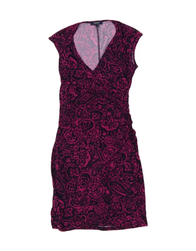CHAPS Womens Sleeveless Sheath Dress UK 10 Small Maroon Paisley Polyester Tunics Luxurious premium CHAPS Womens Sleeveless Sheath Dress UK 10 Small Maroon Paisley Polyester Tunics Luxurious premium