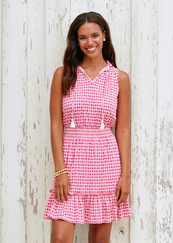 Coral Gables Smocked Waist Dress Tunics Plaid country