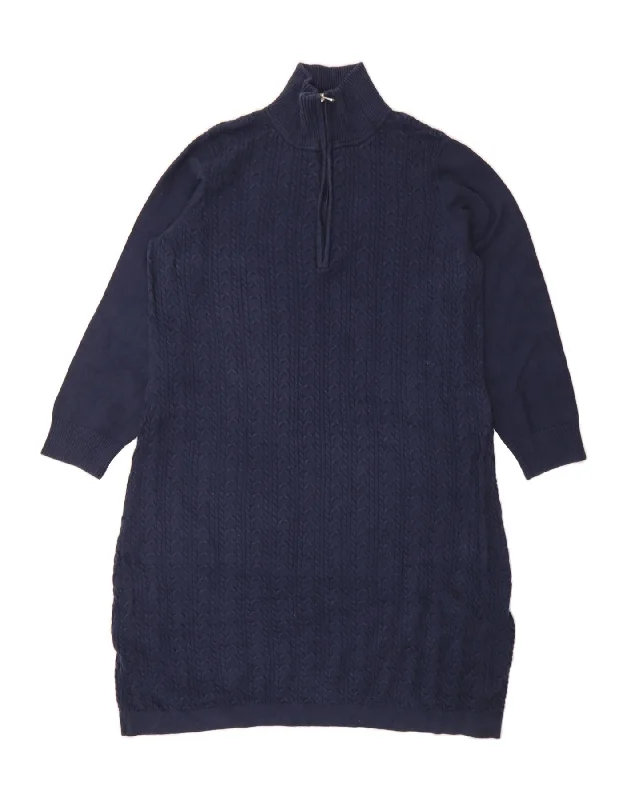 TOMMY BAHAMA Womens Knit Zip Neck Jumper Dress UK 14 Medium Navy Blue Tunics Luxurious high-end TOMMY BAHAMA Womens Knit Zip Neck Jumper Dress UK 14 Medium Navy Blue Tunics Luxurious high-end