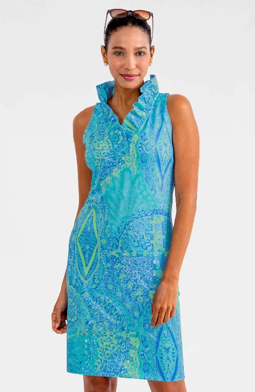 Sleeveless Ruffneck Dress Tunics Gym athletic
