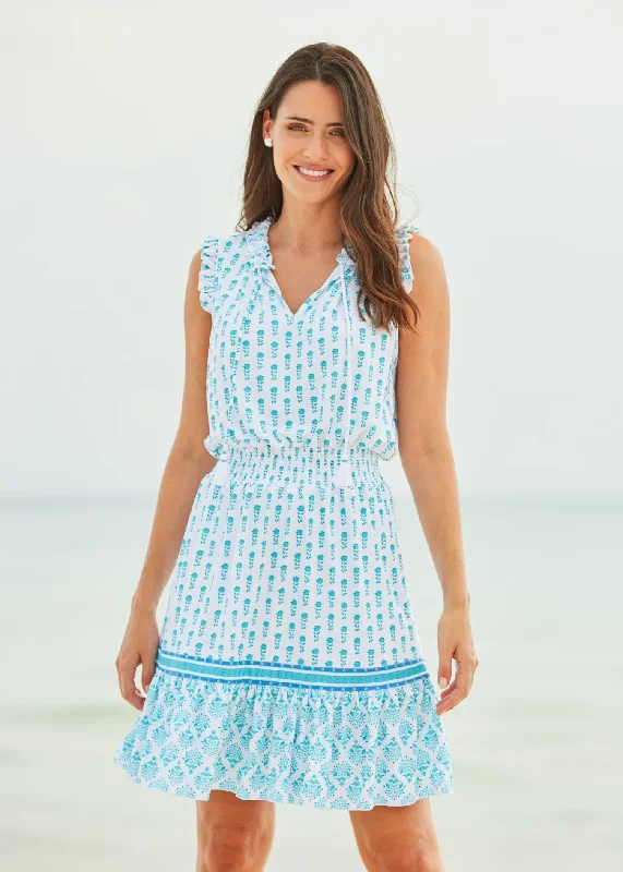 Amalfi Coast Smocked Waist Dress Tunics Sophisticated sleek