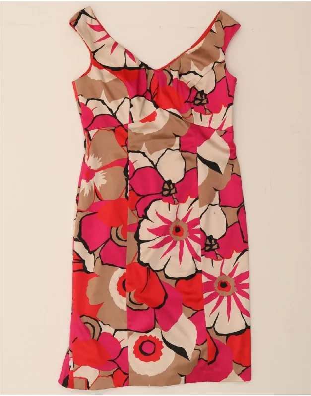 COAST Womens Sleeveless Sheath Dress UK14 Medium Pink Floral Acetate Tunics Trousers formal COAST Womens Sleeveless Sheath Dress UK14 Medium Pink Floral Acetate Tunics Trousers formal