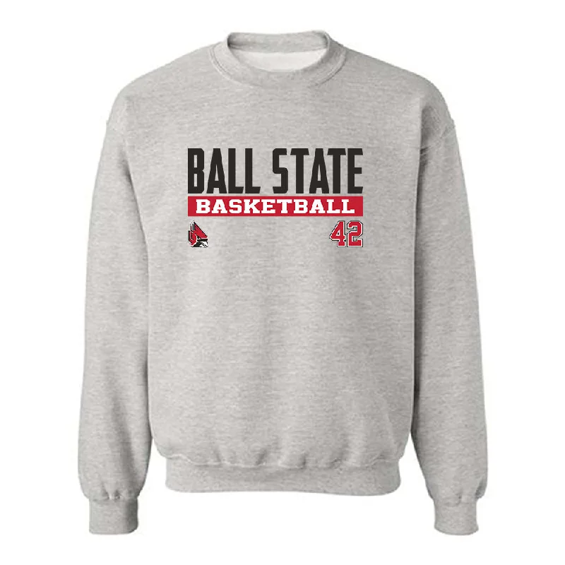 Ball State - NCAA Women's Basketball : Elise Stuck - Classic Fashion Shersey Crewneck Sweatshirt Hoodie with Ribbed Cuffs Snug Fit Comfort Ball State - NCAA Women's Basketball : Elise Stuck - Classic Fashion Shersey Crewneck Sweatshirt Hoodie with Ribbed Cuffs Snug Fit Comfort