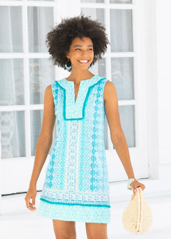 Coastal Cottage Sleeveless Fringe Tunic Dress Tunics Stylish elegant