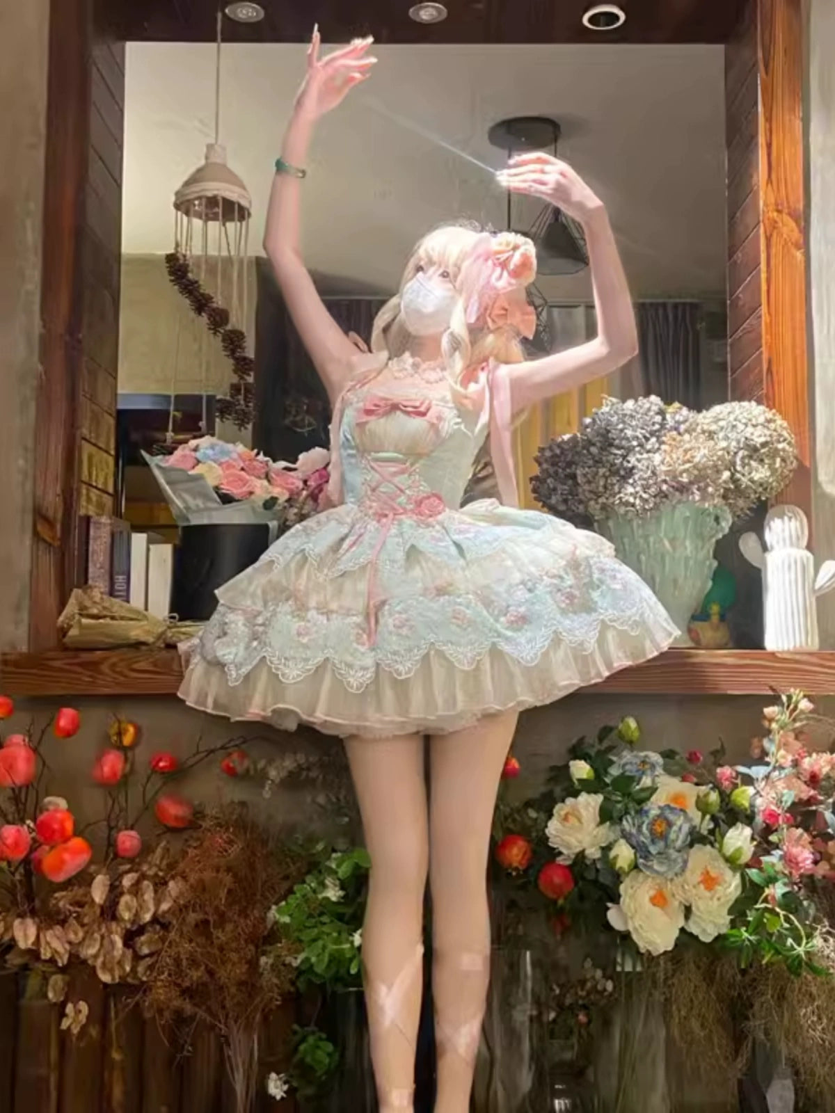 Sakurahime~Sweet Lolita JSK Princess Lolita Dress and Lovely Accessory Tunics Occasion special Sakurahime~Sweet Lolita JSK Princess Lolita Dress and Lovely Accessory Tunics Occasion special