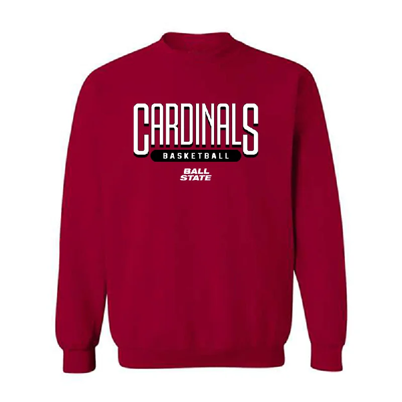 Ball State - NCAA Women's Basketball : Elise Stuck - Crewneck Sweatshirt Hoodie with Hem Contrast Bold Stylish Ball State - NCAA Women's Basketball : Elise Stuck - Crewneck Sweatshirt Hoodie with Hem Contrast Bold Stylish