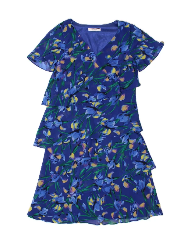 JACQUES VERT Womens Peplum Dress UK 10 Small Blue Floral Polyester Tunics Practical durable JACQUES VERT Womens Peplum Dress UK 10 Small Blue Floral Polyester Tunics Practical durable
