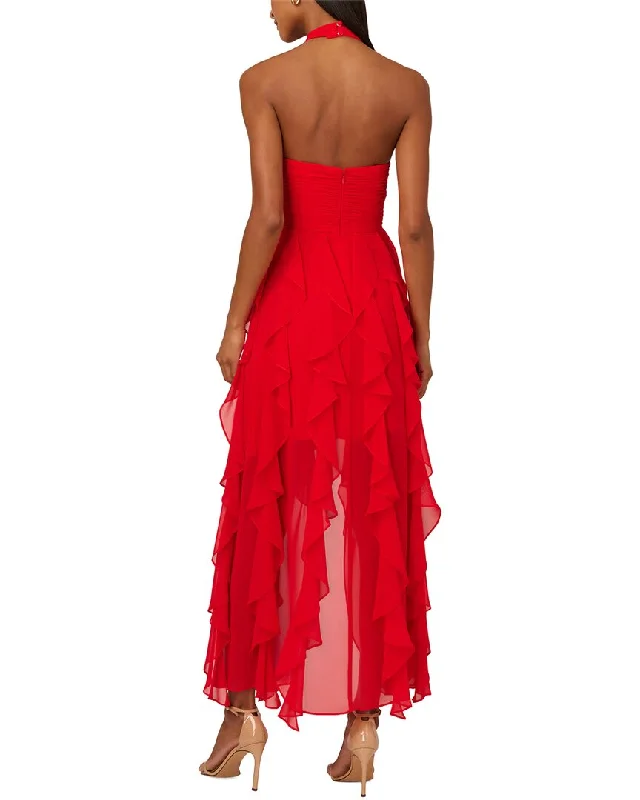 Adrianna Eve Mesh Halter Dress Tunics Winter warm