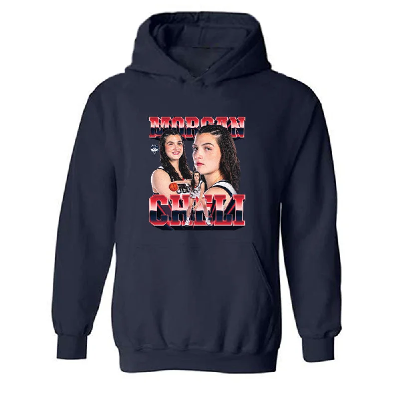 UConn - NCAA Women's Basketball : Morgan Cheli - Player Collage Hooded Sweatshirt Cotton Hoodie Fleece Lining Warmth UConn - NCAA Women's Basketball : Morgan Cheli - Player Collage Hooded Sweatshirt Cotton Hoodie Fleece Lining Warmth