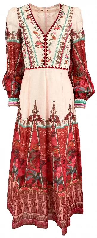 Emporio Sirenuse Adelaide Saladin Dress in Red Multi Tunics Recommended stylist