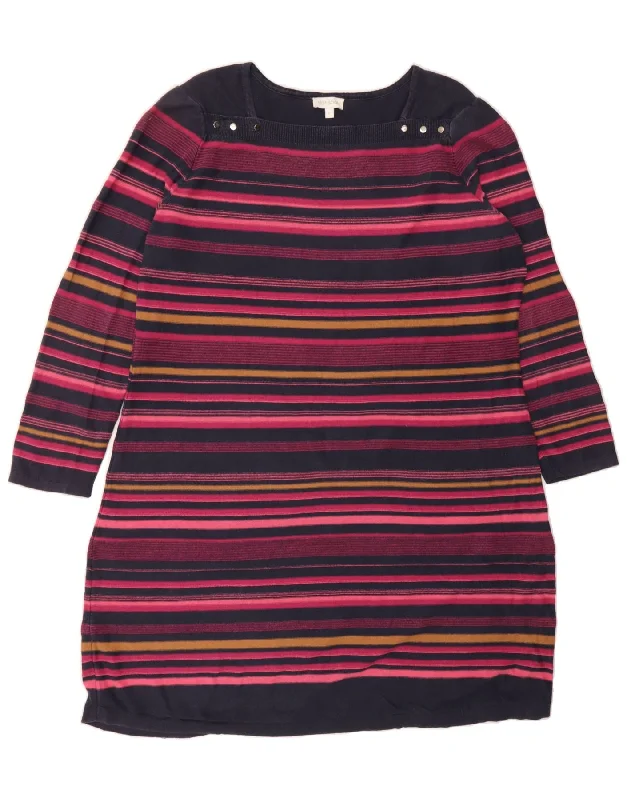 MONSOON Womens Jumper Dress UK 16 Large Multicoloured Striped Tunics Sophisticated sleek MONSOON Womens Jumper Dress UK 16 Large Multicoloured Striped Tunics Sophisticated sleek