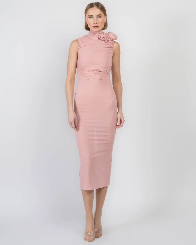 Mock Neck Dress A-Line Day Work