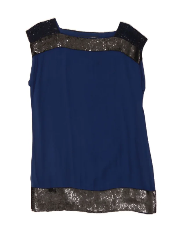 FRENCH CONNECTION Womens Sheath Dress UK 12 Medium Navy Blue Colourblock Tunics Chic fashionable FRENCH CONNECTION Womens Sheath Dress UK 12 Medium Navy Blue Colourblock Tunics Chic fashionable