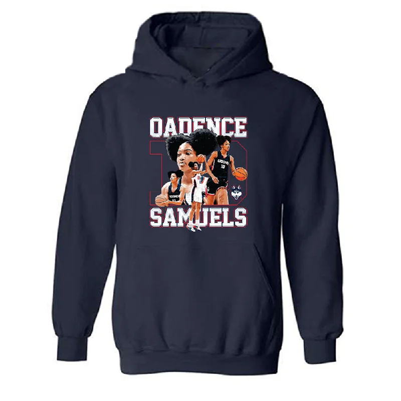 UConn - NCAA Women's Basketball : Qadence Samuels - Hooded Sweatshirt Hoodie with Oversized Fit Loose Comfortable UConn - NCAA Women's Basketball : Qadence Samuels - Hooded Sweatshirt Hoodie with Oversized Fit Loose Comfortable