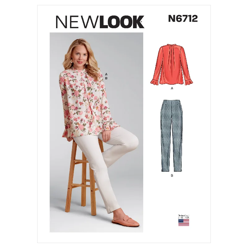 Newlook Pattern N6712 Misses Top And Pants Trendy Printed Leggings