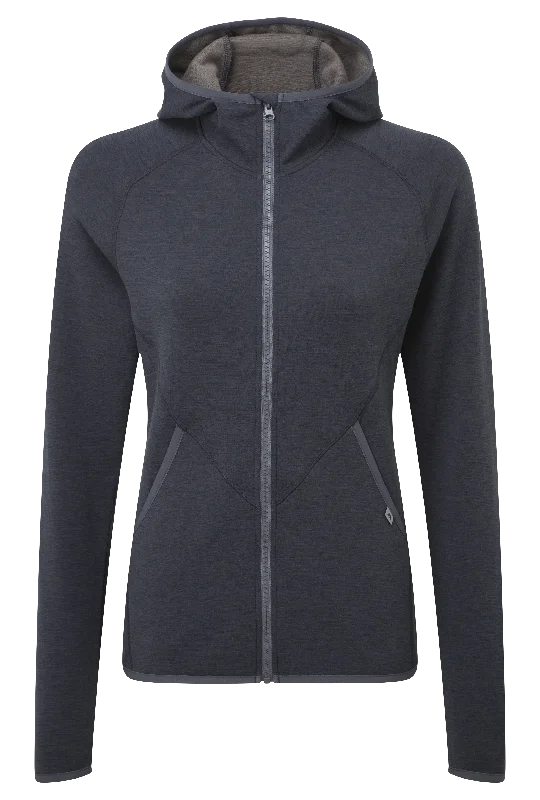 Calico Hooded Women's Jacket Front Pockets Side Pockets Patch Pockets