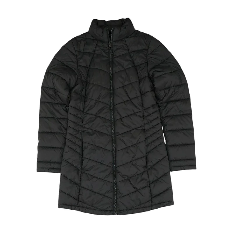 Black Solid Puffer Jacket Fitted Jacket Loose Jacket Oversized Jacket