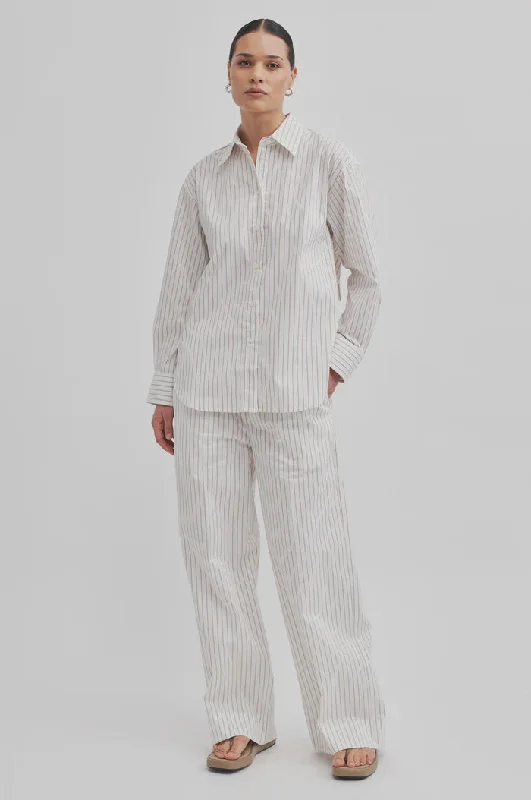 Soalon Striped Pants Classic Flared Pants