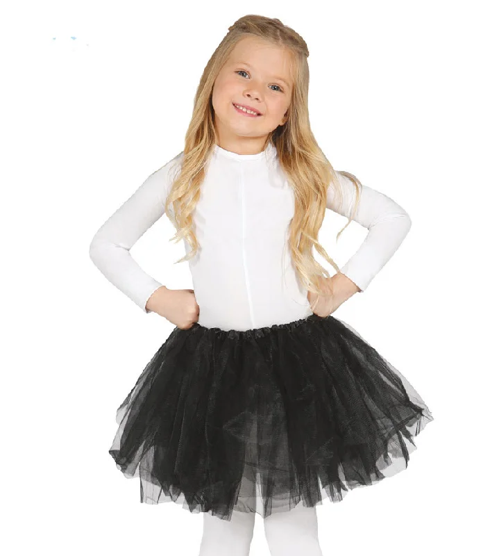 Black Tulle Tutu Skirt Kids casual skirt length