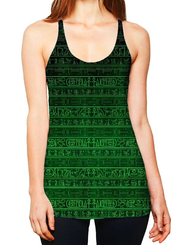 Green Glyphs Women's Tank striped tank top