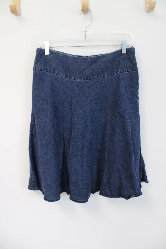 Nic + Zoe Denim Flare Skirt | 8 Petite elastic waist skirt