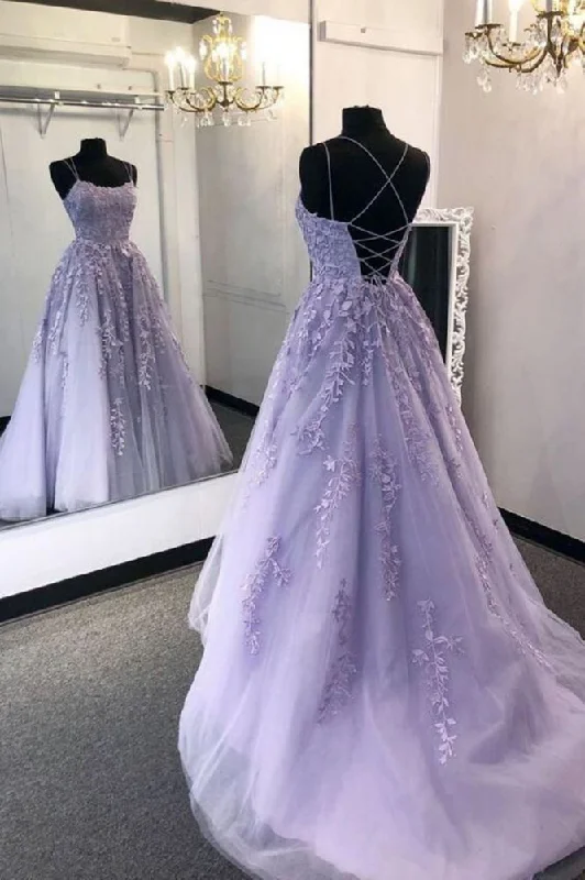Spaghetti Straps Sweetheart Evening Dress Tulle Floral Appliques Backless Prom Party Dress Tunics Sale discount Spaghetti Straps Sweetheart Evening Dress Tulle Floral Appliques Backless Prom Party Dress Tunics Sale discount