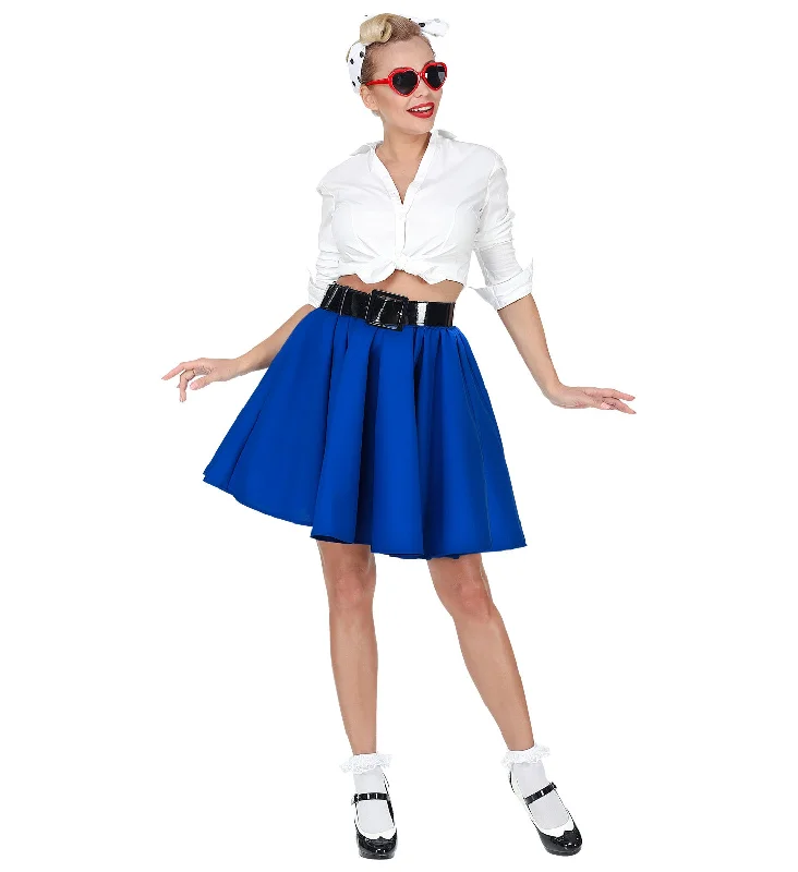 1950's Blue Rock "N' Roll Skirt corduroy skirt comfortable