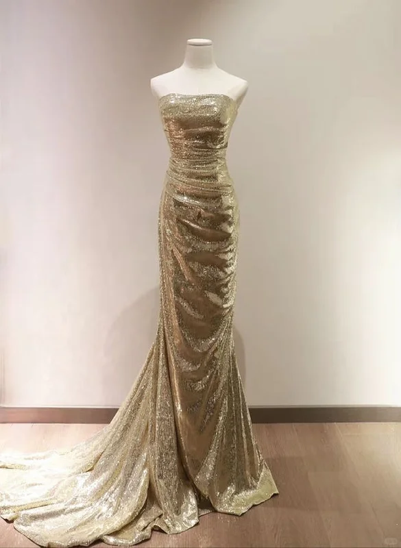 Sequins Mermaid Scoop Long Evening Dress, Long Prom Dress Party Dress Tunics Brand named Sequins Mermaid Scoop Long Evening Dress, Long Prom Dress Party Dress Tunics Brand named