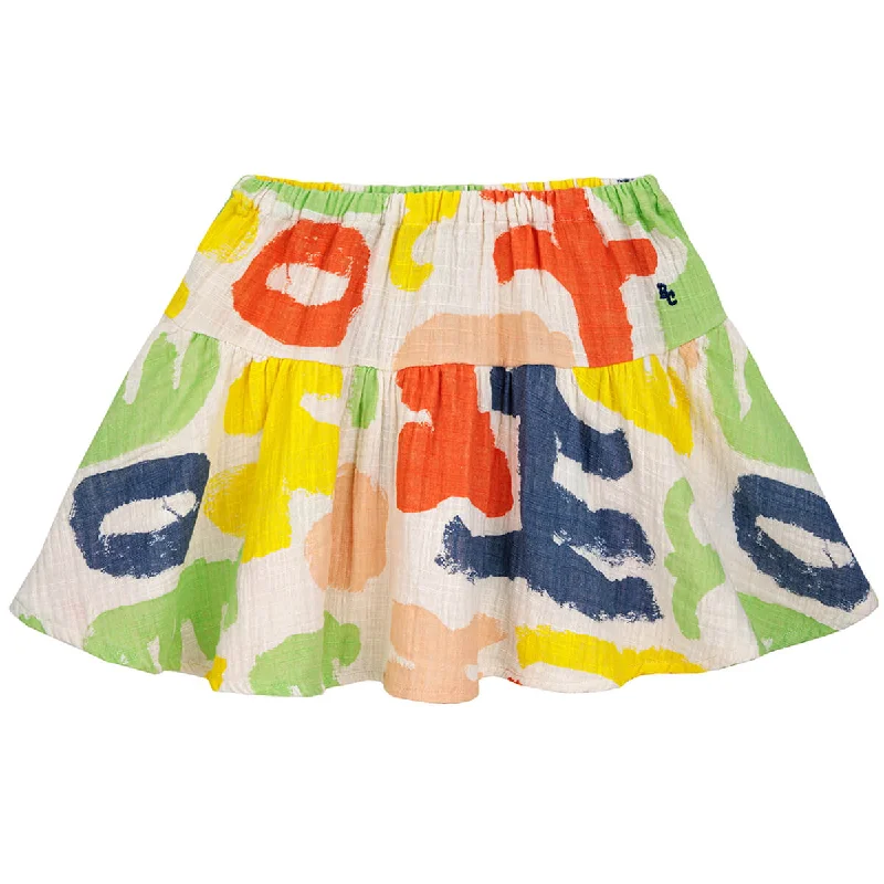 Carnival All Over Woven Skirt by Bobo Choses silk skirt sleek
