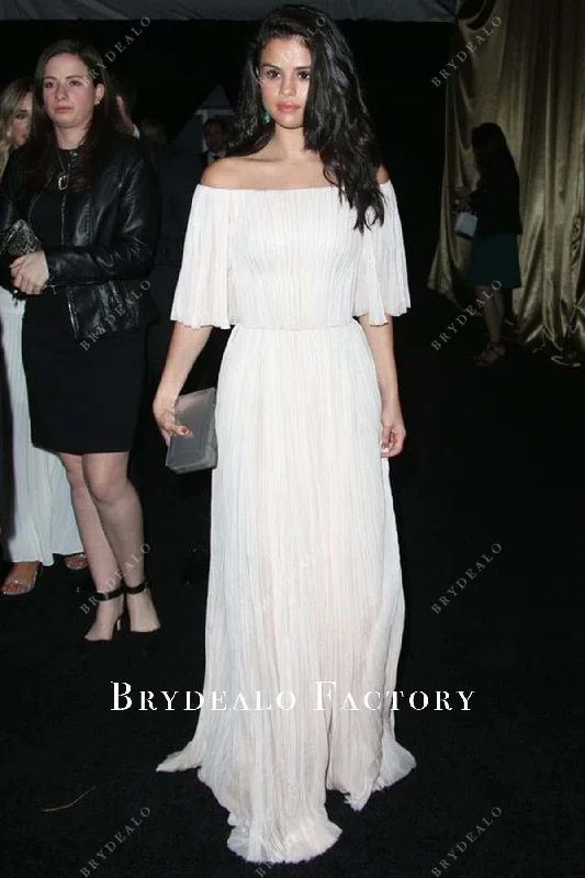Selena Gomez Off Shoulder 2016 Golden Globes After Party Dress Tunics Chinos classic Selena Gomez Off Shoulder 2016 Golden Globes After Party Dress Tunics Chinos classic