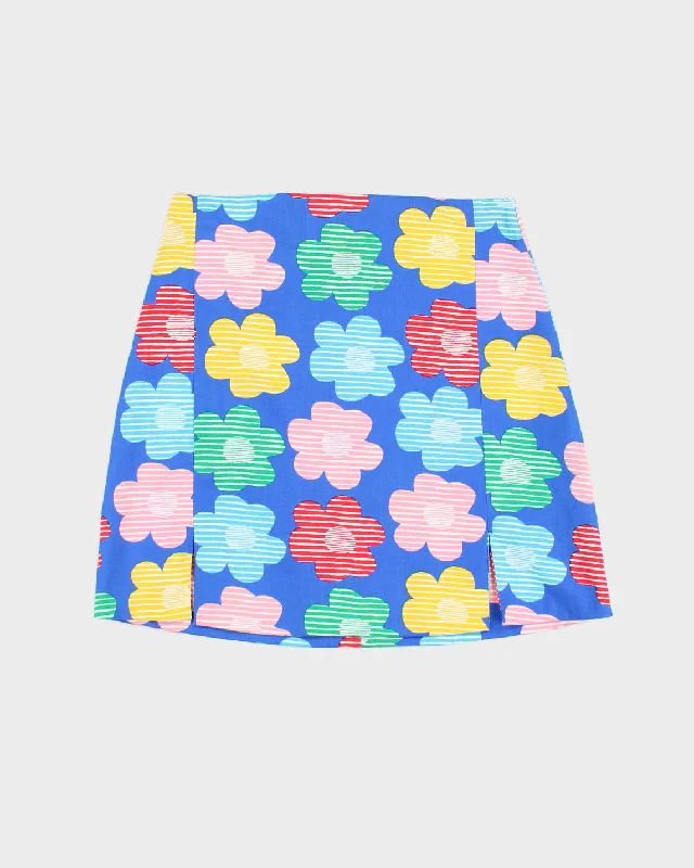 Vintage Handmade Flower Power Mini Skirt - XS cashmere skirt fine