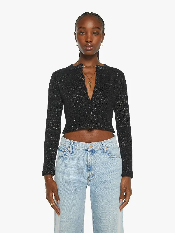 SPRWMN Shrunken Raglan Cardigan - Black Gold Lightweight Heavyweight Midweight