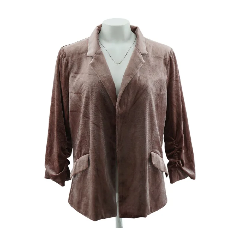 Mauve Solid Select Jacket Cardigan Sweater Pullover
