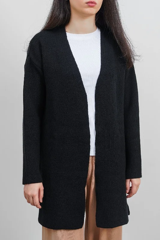 LONG KNIT CARDIGAN Open Front Closed Front Wrap Front