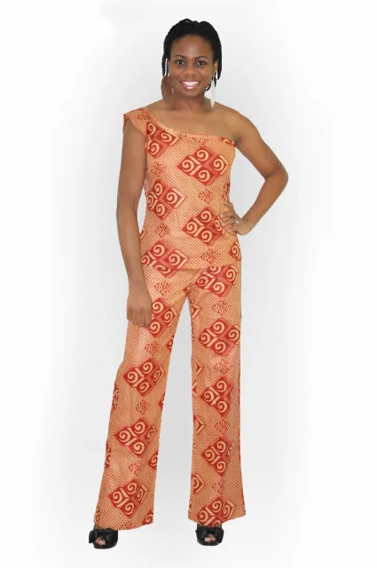 Mono sleeve African Print Pant Set Warm Wool Trousers