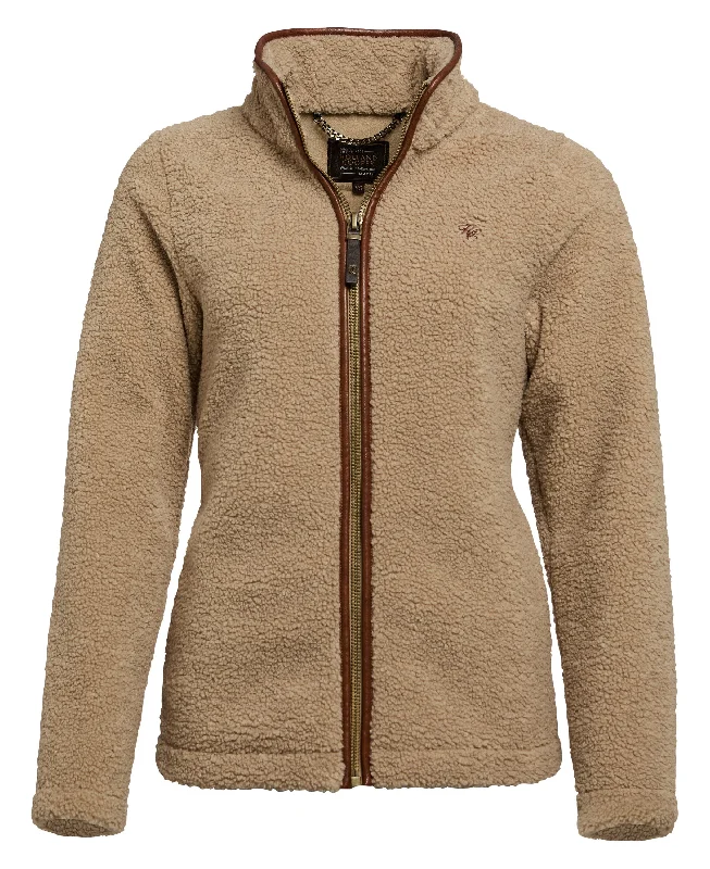 Country Fleece Jacket - Natural Borg Toggled Jacket Drawstring Jacket Belted Jacket
