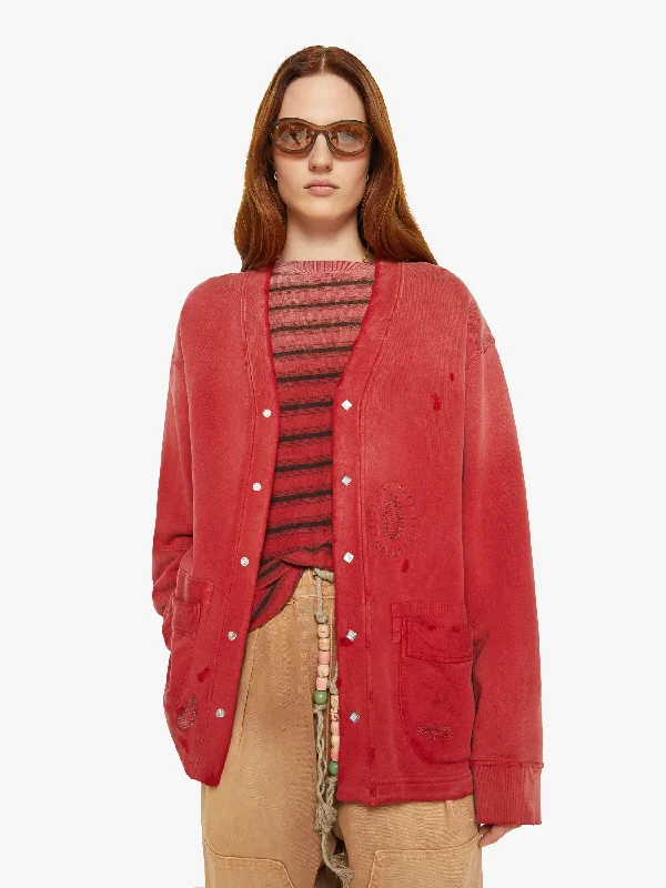 Dr. Collectors Surf Riders Cardigan - Antique Red Cardigan Knitwear Sweater