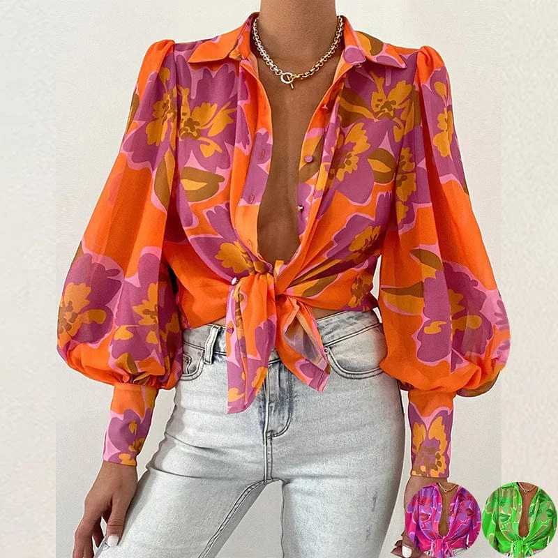 ZL1983 Hot Sale Cardigan Loose Puff Sleeve Printed Blouse For Women Shirts Blouses And Tops Fashionable Summer Shirt 2022 Mesh Fabric Canvas Fabric Denim Fabric ZL1983 Hot Sale Cardigan Loose Puff Sleeve Printed Blouse For Women Shirts Blouses And Tops Fashionable Summer Shirt 2022 Mesh Fabric Canvas Fabric Denim Fabric