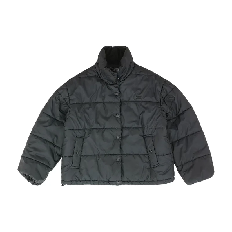 Black Solid Puffer Jacket Herringbone Jacket Houndstooth Jacket Plaid Jacket