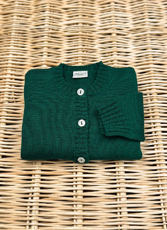 Merinos Wool Cardigan Handmade Hand-knitted Hand-woven