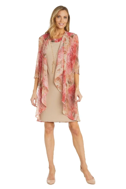R&M Richards 1097 Short Printed Metallic Jacket Dress Insulated Jacket Fitted Jacket Loose Jacket R&M Richards 1097 Short Printed Metallic Jacket Dress Insulated Jacket Fitted Jacket Loose Jacket
