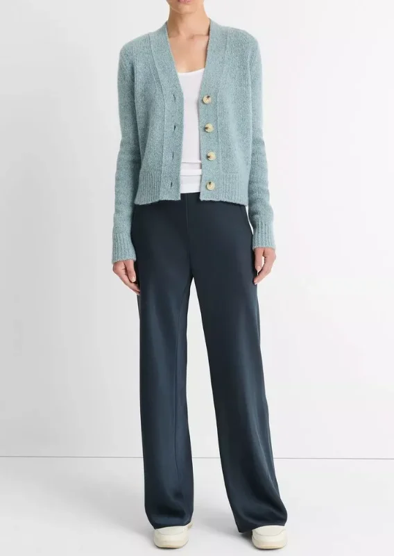 Cashmere Donegal Cardigan Zippered Buttoned Snapped