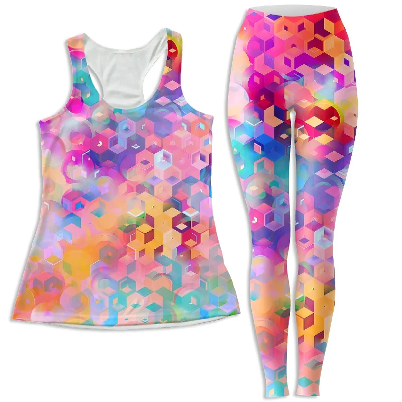 Portal Realm Women's Tank and Leggings Combo high neck tank