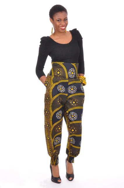 Gorgeous African Print Ankara Genie Pants for Women-DP3210P Elegant Trouser Pants